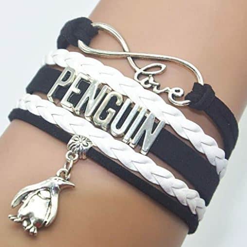 penguin bracelet on a hand